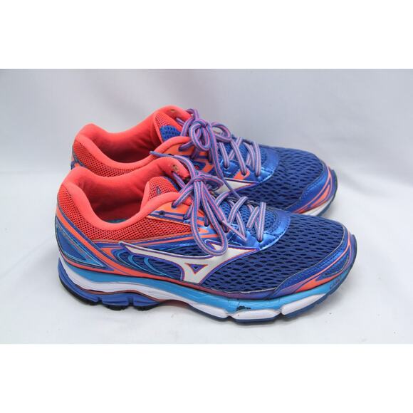 Mizuno Wave Inspire 13 Running Shoes Women's size 6.5 Blue Pink 410877 4V13 - Picture 3 of 7